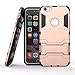 iPhone 6 case,Siwei TPU Rubber Durable Plastic Armor iPhone 6S Case with Kickstand for iPhone 6 4.7 inches (Rose Gold)