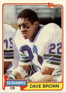 1981 Topps Football Card # 167 Dave Brown Seattle Seahawks