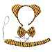 Kinzd Kids Yellow Tiger Party Halloween Costume 3PCs: Ear Headband, Tie, Tail
