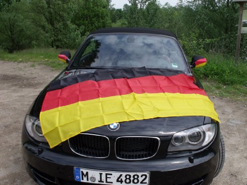 Fussball WM 2010 Fanartikel Set Aussenspiegelflagge + 90 x 150cm Deutschlandfahne Flagge