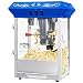 Great Northern Popcorn Blue Foundation Antique Style Popcorn Popper Machine with 8 Oz Kettle