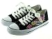 Couture Discount Fashion Turnschuhe, Tatto Print, Strass (BAL77) Gr. 37