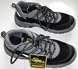 WorkForce WF80-P Mens' black leather steel toe cap safety trainers.