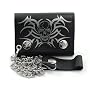 Tribal Skull Genuine Leather Chain Wallet #17