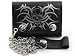Tribal Skull Genuine Leather Chain Wallet #17