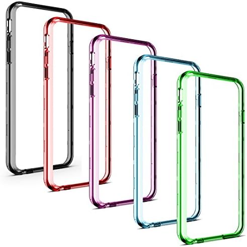 Alpatronix BX140 Additional &amp; Extra Color Bumpers for iPhone 6S/6 Battery Case - 5 Pack (Assorted Colors - Smoke, Red, Purple, Blue, Green)