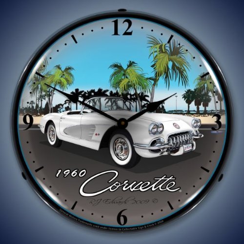 1960 Chevy Corvette Large Wall Clock