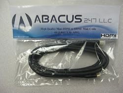 Mini-HDMI Male to HDMI Male Cable: 6 ft - by Abacus24-7