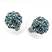 Light Blue Aqua Crystal Ball Stud Earrings Fashion title=