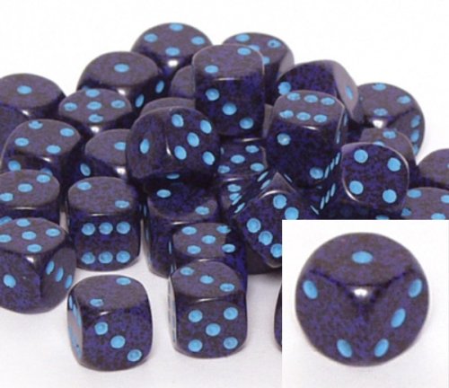 Childrens Toyshop  Toys : Speckled 12mm d6 Cobalt Pipped Dice