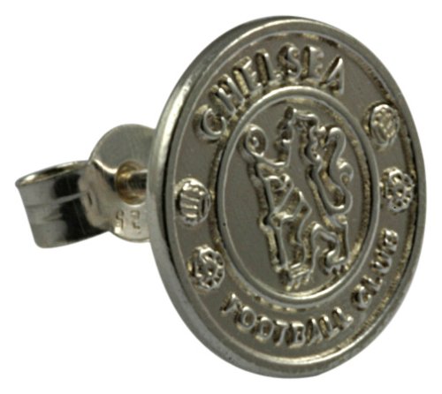 Chelsea 106154/000/381 Sterling Silver Gents 10mm Crest Single Stud Earring