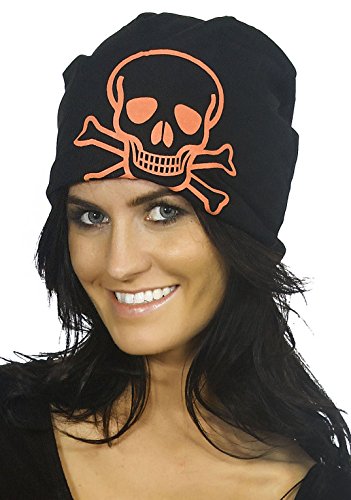 Simplicity Unisex Knit Skull & Crossbones Beanie Hat