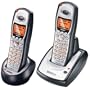 Uniden TRU8860-2 5.8 GHz Digital Cordless Phone with Dual Handsets and Caller ID (Black/Silver)