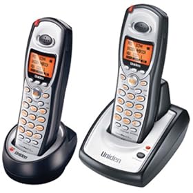 Uniden TRU8860-2 5.8 GHz Digital Cordless Phone with Dual Handsets and Caller ID (Black/Silver)