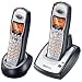 Uniden TRU8860-2 5.8 GHz Digital Cordless Phone with Dual Handsets and Caller ID (Black/Silver)