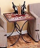 Antique Red Scroll Wooden Table