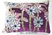 Decorative cushion cover or throw pillow from India- Purple color with floral sequin work, velvet