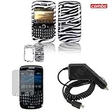 BlackBerry Gemini 8520/Curve 8530 combo Black/White Zebra Design Protective ....