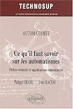 Ce qu'il faut savoir sur les automatismes : Niveau A