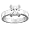 Personalized Sterling Silver Square CZ Engraved Engagement Ring - 9