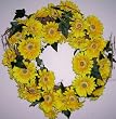 20" Silk Yellow Daisy Wreath