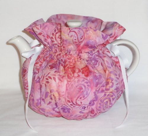 Pink Sherbert Tea Pot Cozy - Fits 6 Cup Teapot - Reversible - Tea Pot Not Included