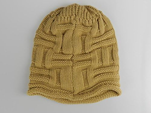 Sunnydate Women's Fashion Crochet Cable Braid Knit Jeep Visor Beanie Hat