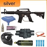 Tippmann US Army Alpha Tactical Paintball Gun Silver Package