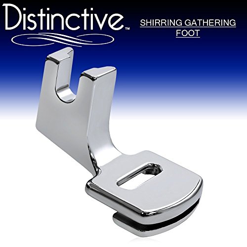 Distinctive Shirring Gathering Sewing Machine Presser Foot - Fits All Low Shank Singer, Brother, Babylock, Euro-Pro, Janome, Kenmore, White, Juki, New Home, Simplicity, Elna and More!