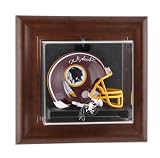 Washington Redskins Brown Framed Wall Mounted Logo Mini Helmet Case