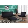 Black Fabric Klik-Klak Sofa Bed Sleeper & Chair