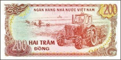 VIETNAMESE DONG - 1 UNCIR. 200 DONG NOTE 1987