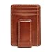 HOJ Co. CARRYALL Mens Leather Money Clip Wallet-Strong Magnetic Front Pocket Wallet-Exterior ID Window