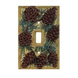 Metal: Pinecone Lodge Single Switchplate