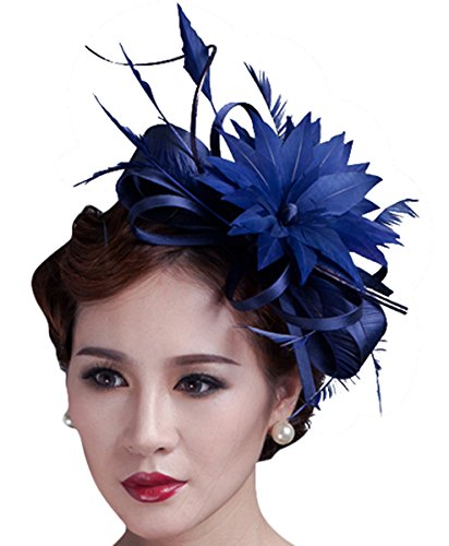 Flower Fascinator Wedding Hair Clip Headpiece Cocktail Party Headwear for Women