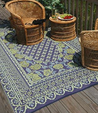 Mad Mats - Oriental Floral Eggplant - 5x8
