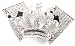 Iced Out Ace of Spades with Crown Silver Belt Buckle One Size