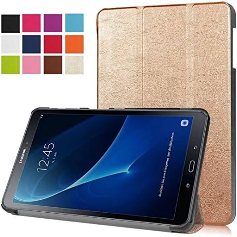 Samsung Galaxy Tab A 10.1 Cover Case (SM-T580/SM-T585) - Whttle Slim Lightweight Standing Custom Fit Cover [Auto Sleep / Wake up] for Tab A 10.1 Inch 2016 Release Table (Rose Gold)