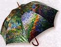 LAMPS BEAUTIFUL Fine Art Rain or Sun Umbrella--Garden At Giverny by Monet--Excellent customer service--see our feedback.