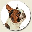 Boston Terrier Auto Coasters For Car