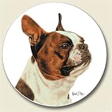 Boston Terrier Coaster, Single Coaster for Your Car