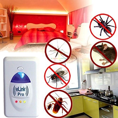 4 Pack eLink Pro Ultrasonic Pest Control Repeller Against Mouse, Rat and Insects with Built in Night Light