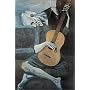 Pablo Picasso (Old Guitarist) Art Poster Print - 24" X 36"