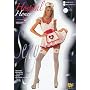 Hold-Up with Cross Nurses Fishnet Stockings White PVC