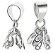 2 pcs .925 Sterling Silver Bail Butterfly Pendant Clasp Connector/Findings/Bright