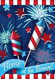 Toland Home Garden  Home of The Brave 12.5 x 18-Inch Decorative USA-Produced Garden Flag