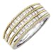 14K Two Tone Gold 1/2 ct. 3 Row Princess Cut Diamond Ring