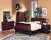 Louis Philippe Sleigh Full Bedroom 4 pc set/including Mirror Set Rich Cherry Finish