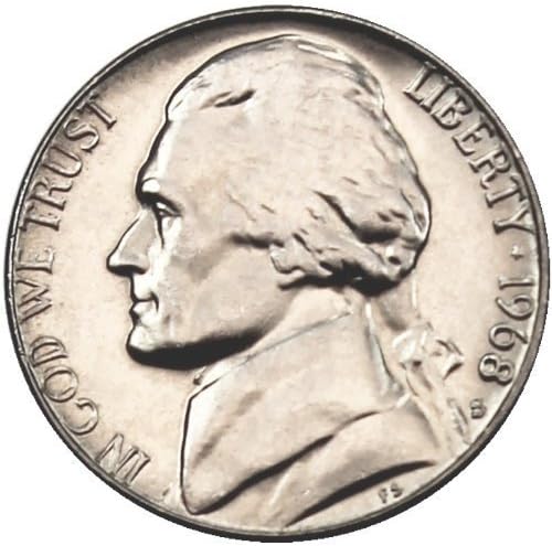 5 Cents, 1968-S, Jefferson Nickel , Proof / Cameo , O/R Fingerprint , 6 Full Steps