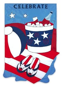 Celebrate Garden Size Applique Flag